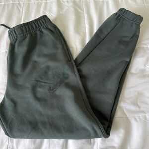 Nike Mens Dark Green Cotton Joggers